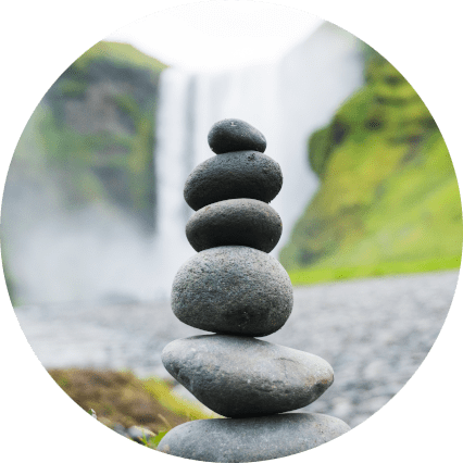 pebbles balanced on top of each other