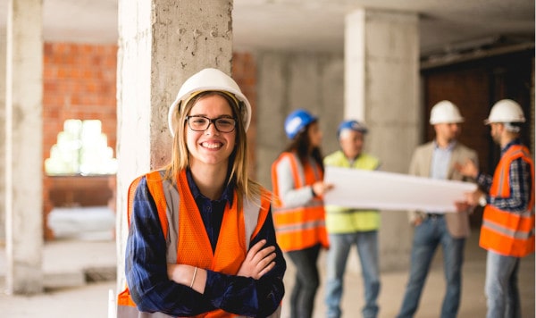 female construction worker